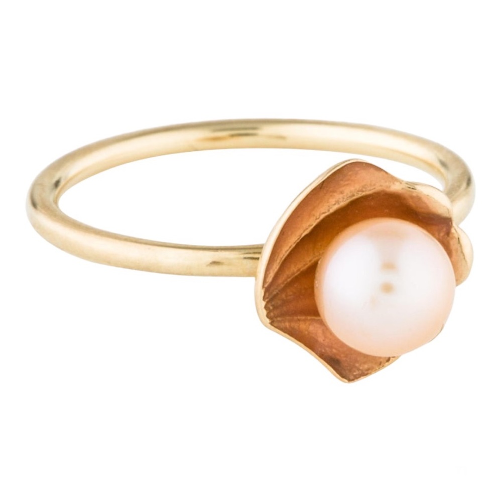 Alison Lou 14k pearl & enamel ring